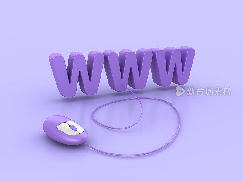 3D Word WWW与电脑鼠标